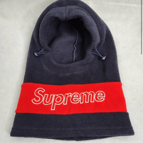 Supreme Polartec Balaclava FW18 Navy Blue Red Authentic - Picture 1 of 8